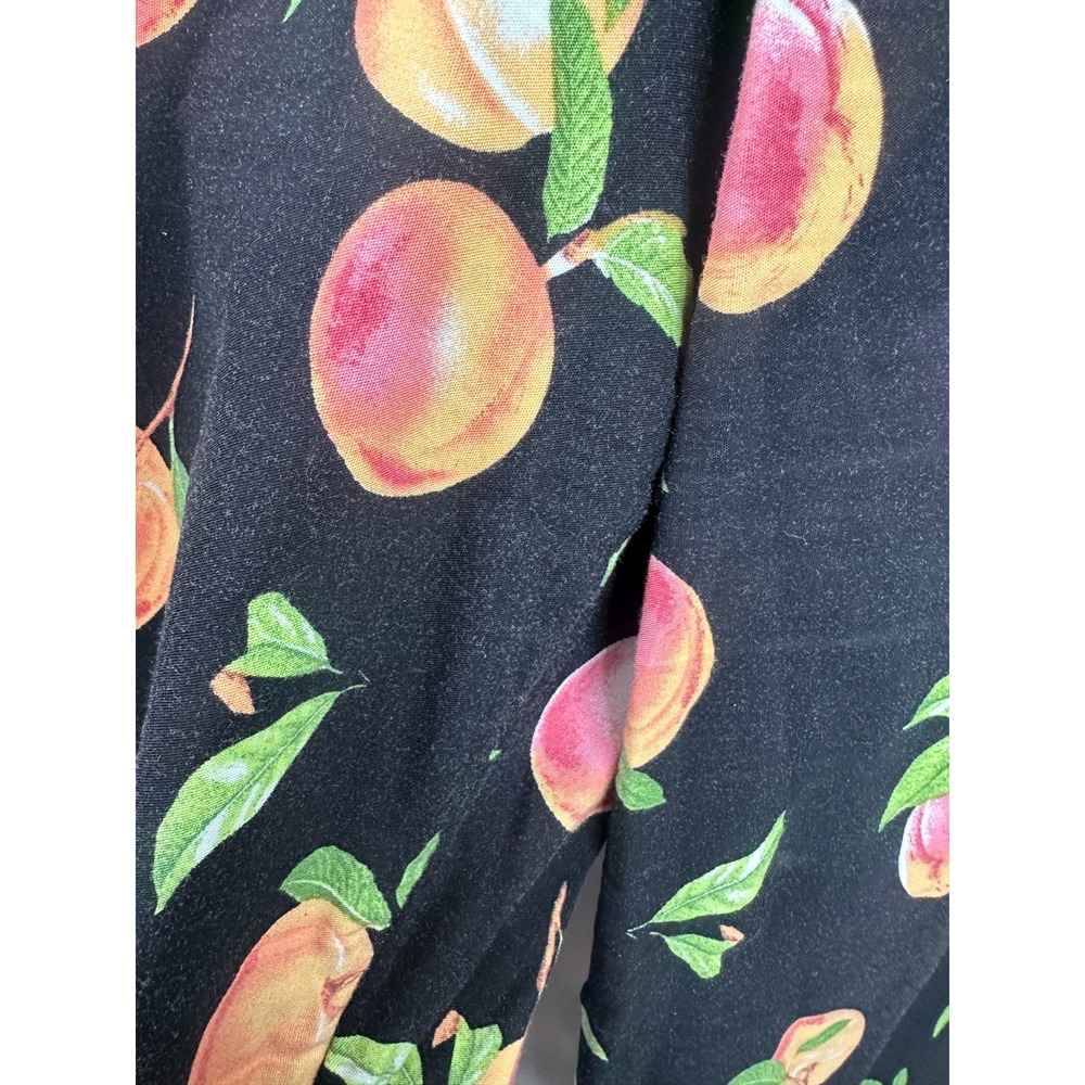 Maeve x Anthropologie Colette Crop Ankle Wide-Leg Pants Black Peach Print 33 - Picture 7 of 15
